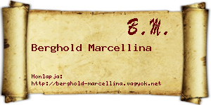 Berghold Marcellina névjegykártya